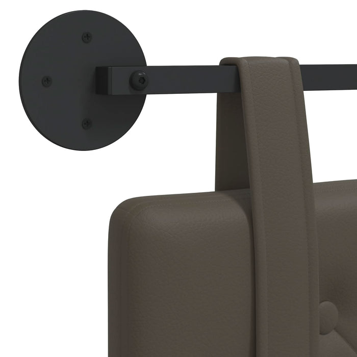 Cap de pat suspendat Gri 150 x 55 x 5 cm Piele artificială - WALTI WALTI