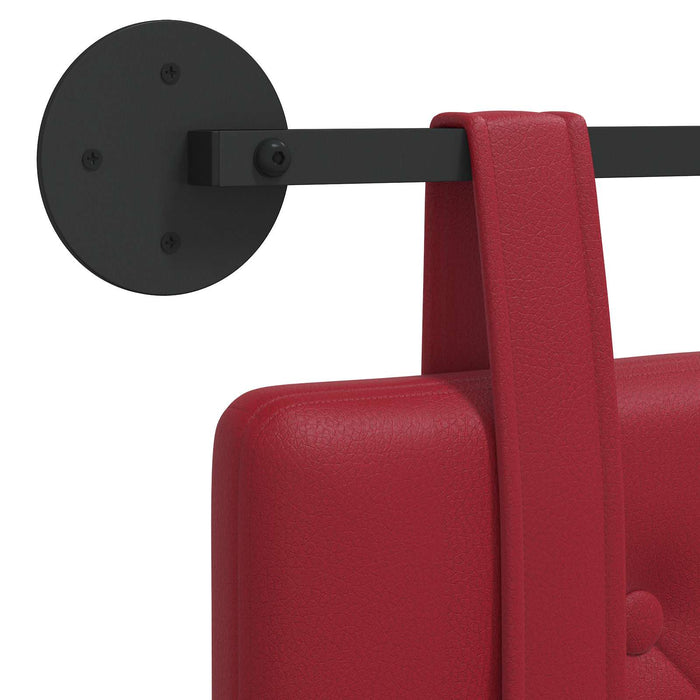 Cap de pat suspendat Roșu Vin 150 x 55 x 5 cm Piele artificială - WALTI WALTI