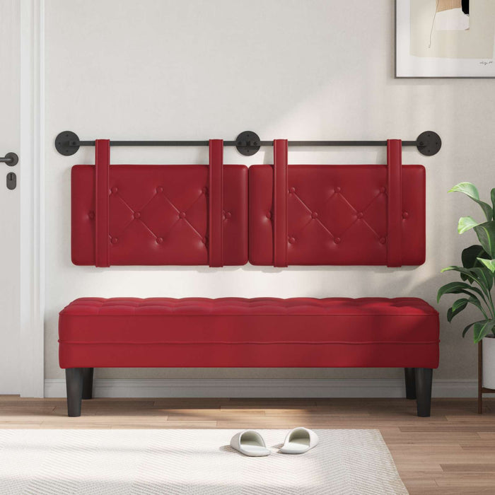 Cap de pat suspendat Roșu Vin 150 x 55 x 5 cm Piele artificială - WALTI WALTI