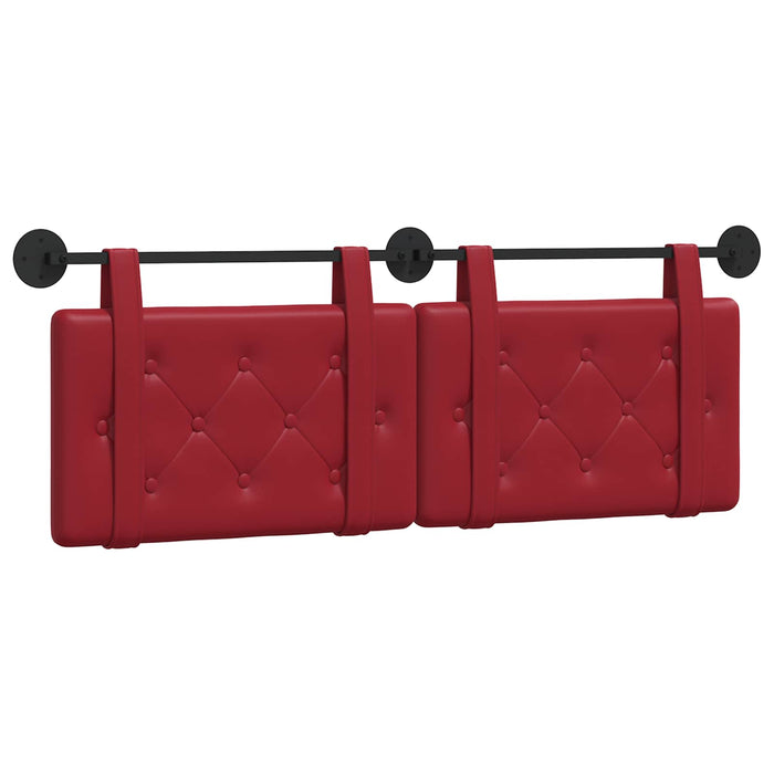Cap de pat suspendat Roșu Vin 150 x 55 x 5 cm Piele artificială - WALTI WALTI