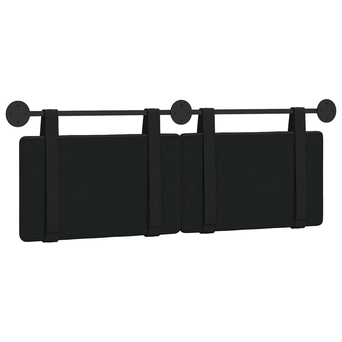 Cap de pat suspendat Negru 150 x 55 x 5 cm Piele artificială - WALTI WALTI