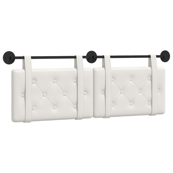 Cap de pat suspendat Alb 150 x 55 x 5 cm Piele artificială - WALTI WALTI