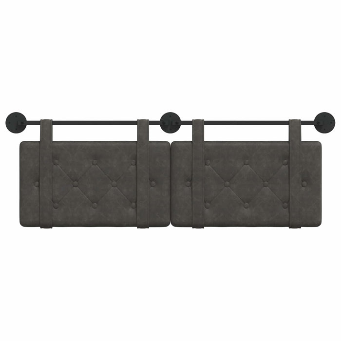 Cap de pat suspendat Pe perete Negru 150 x 55 x 5 cm PU antic - WALTI WALTI