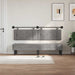 Cap de pat suspendat Gri deschis 170 x 55 x 5 cm Catifea - WALTI WALTI