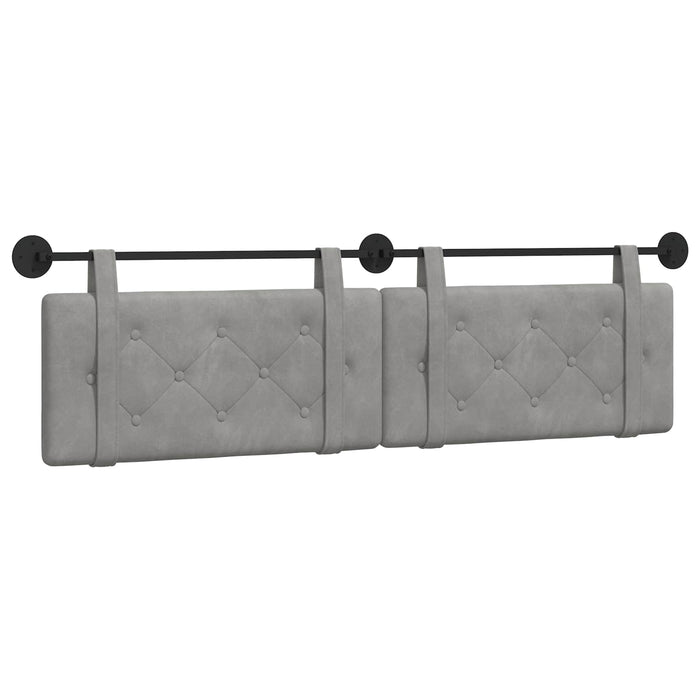 Cap de pat suspendat Gri deschis 170 x 55 x 5 cm Catifea - WALTI WALTI