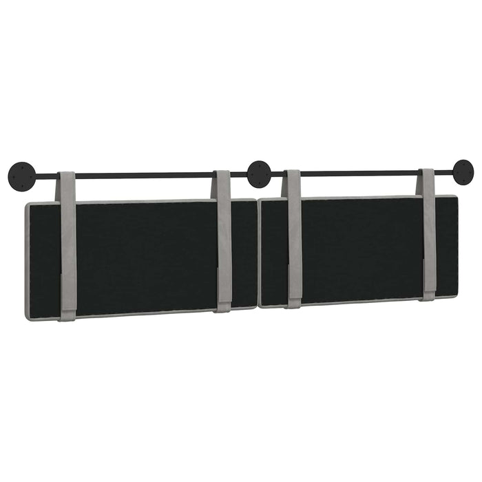 Cap de pat suspendat Gri deschis 170 x 55 x 5 cm Catifea - WALTI WALTI