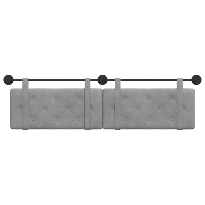 Cap de pat suspendat Gri deschis 170 x 55 x 5 cm Catifea - WALTI WALTI