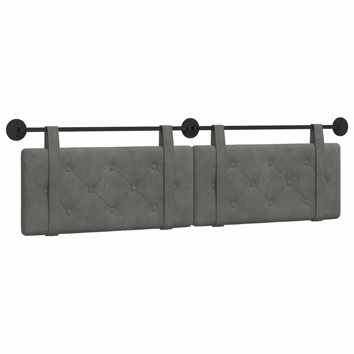 Cap de pat suspendat Gri închis 170 x 55 x 5 cm Catifea - WALTI WALTI