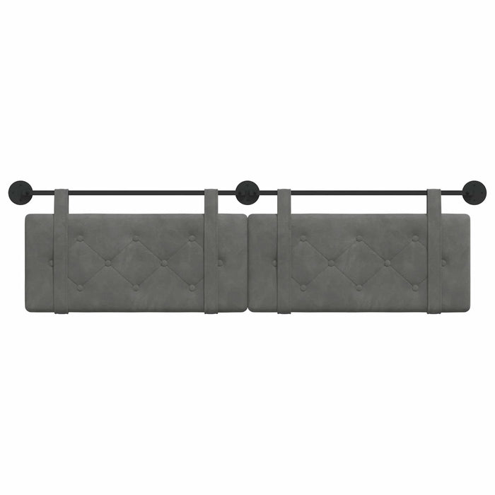 Cap de pat suspendat Gri închis 170 x 55 x 5 cm Catifea - WALTI WALTI