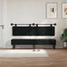 Cap de pat suspendat Pe perete Negru 170 x 55 x 5 cm Catifea - WALTI WALTI