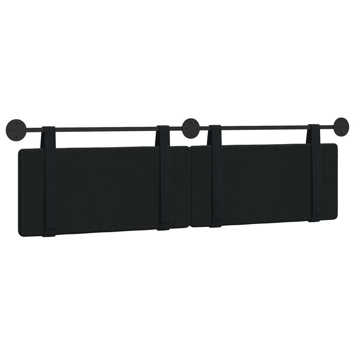 Cap de pat suspendat Pe perete Negru 170 x 55 x 5 cm Catifea - WALTI WALTI