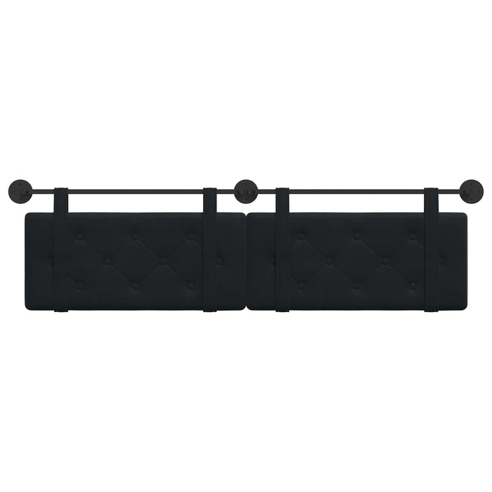 Cap de pat suspendat Pe perete Negru 170 x 55 x 5 cm Catifea - WALTI WALTI