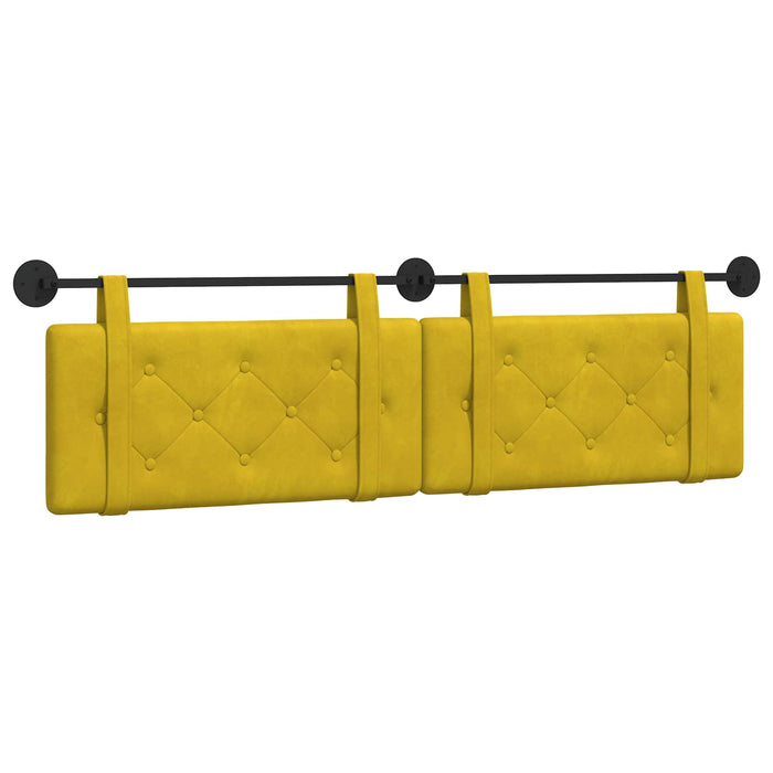 Cap de pat suspendat Pe perete Galben 170 x 55 x 5 cm Catifea - WALTI WALTI