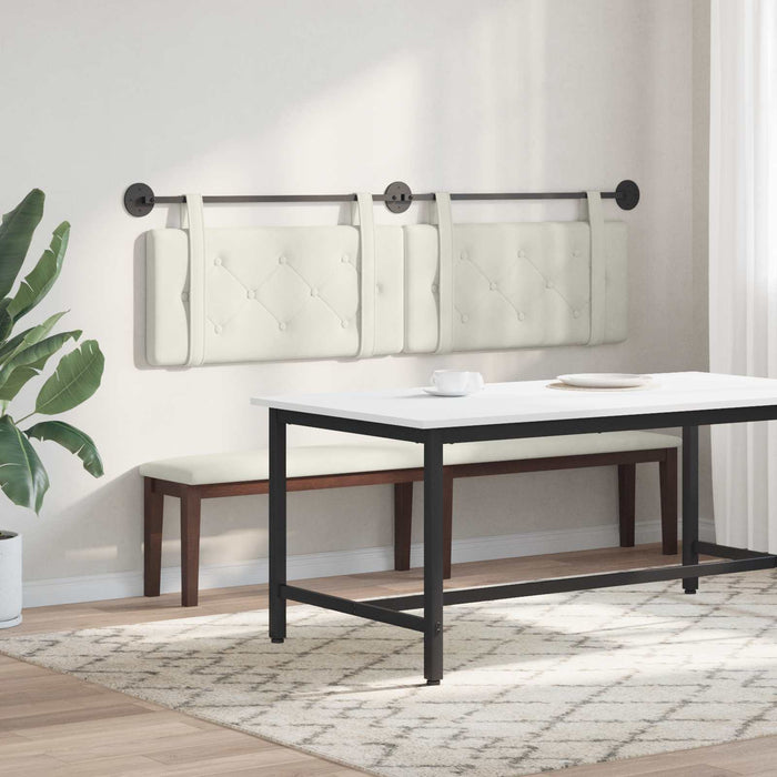 Cap de pat suspendat Pe perete Crem 170 x 55 x 5 cm Catifea - WALTI WALTI