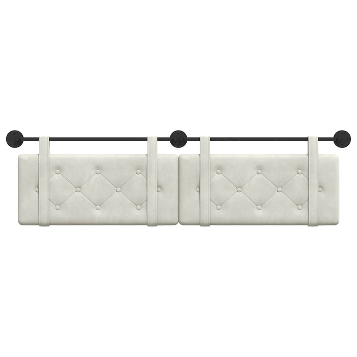 Cap de pat suspendat Pe perete Crem 170 x 55 x 5 cm Catifea - WALTI WALTI