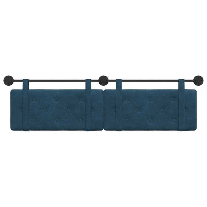 Cap de pat suspendat Pe perete albastru 170 x 55 x 5 cm Catifea - WALTI WALTI