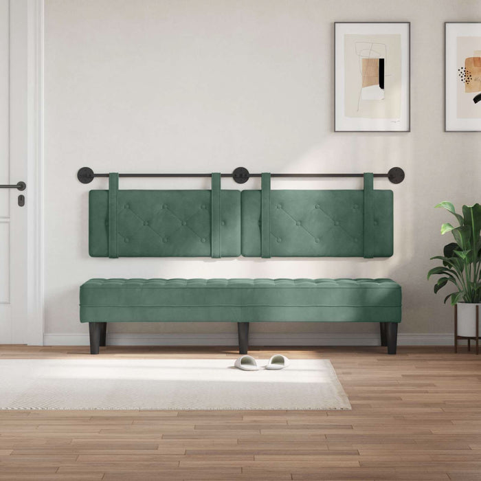 Cap de pat suspendat Verde Mării 170 x 55 x 5 cm Catifea - WALTI WALTI
