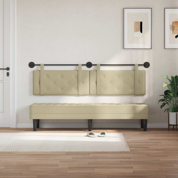 Cap de pat suspendat Crem 170 x 55 x 5 cm Piele artificială - WALTI WALTI