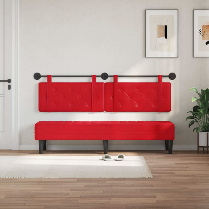Cap de pat suspendat Roșu 170 x 55 x 5 cm Piele artificială - WALTI WALTI