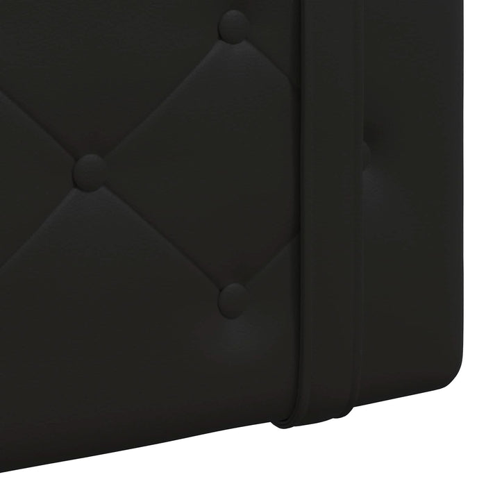 Cap de pat suspendat Negru 170 x 55 x 5 cm Piele artificială - WALTI WALTI