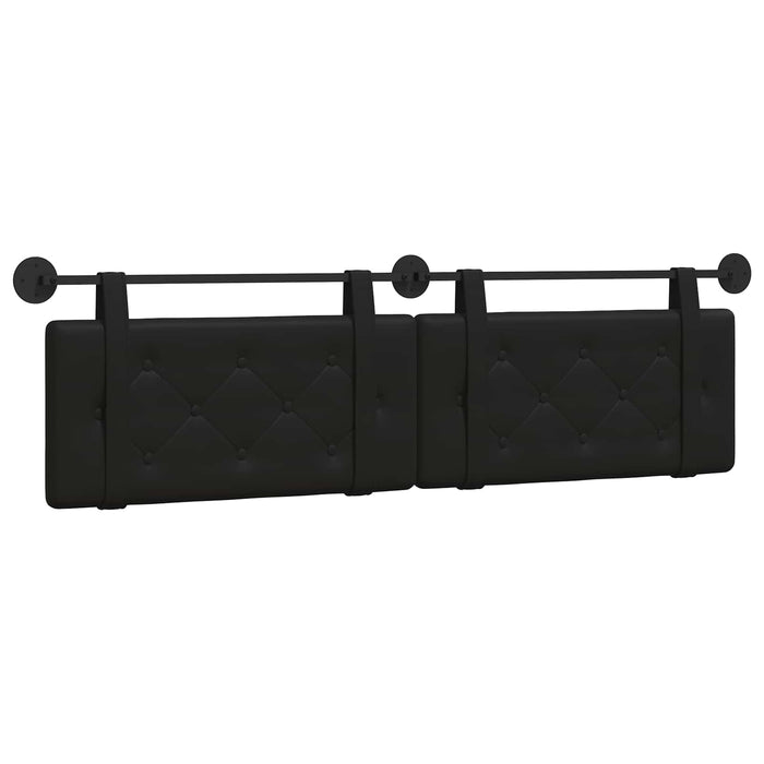 Cap de pat suspendat Negru 170 x 55 x 5 cm Piele artificială - WALTI WALTI