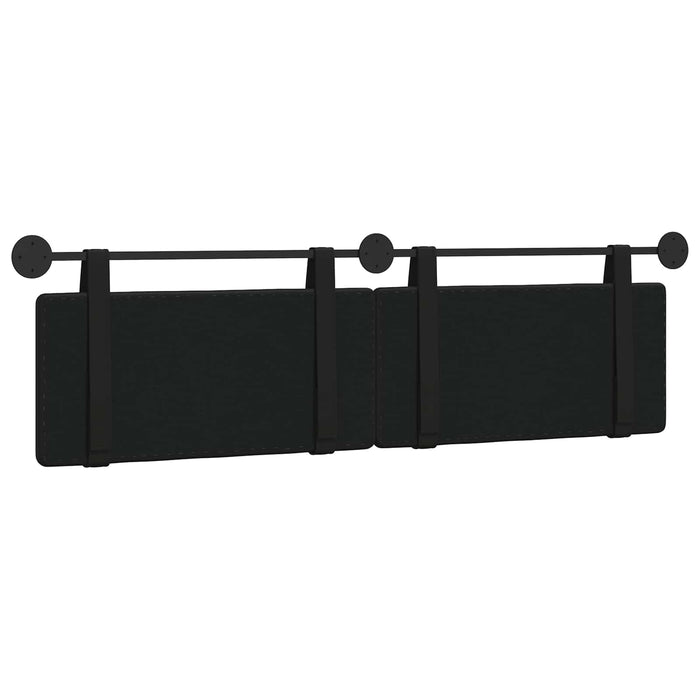 Cap de pat suspendat Negru 170 x 55 x 5 cm Piele artificială - WALTI WALTI