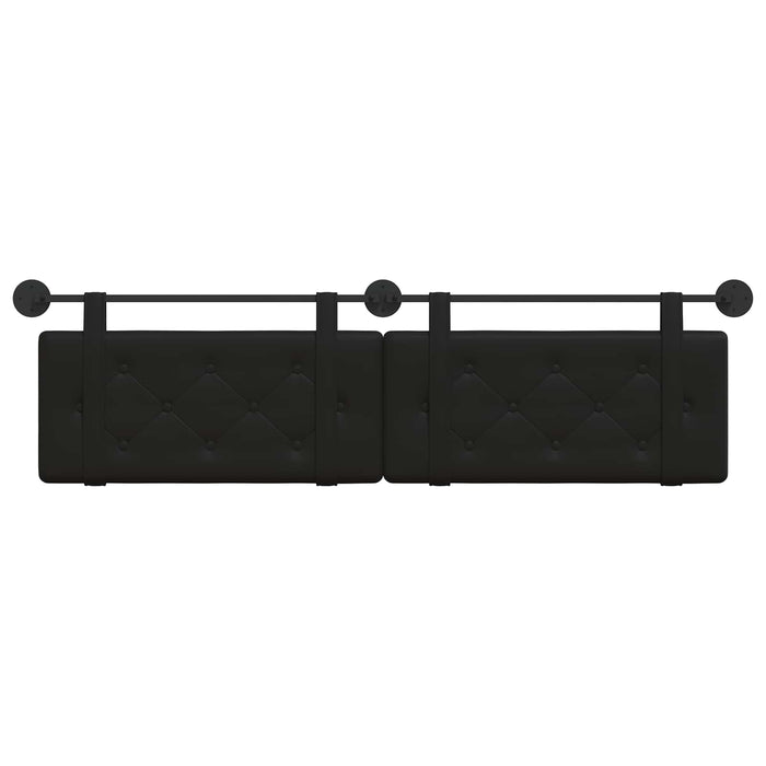 Cap de pat suspendat Negru 170 x 55 x 5 cm Piele artificială - WALTI WALTI