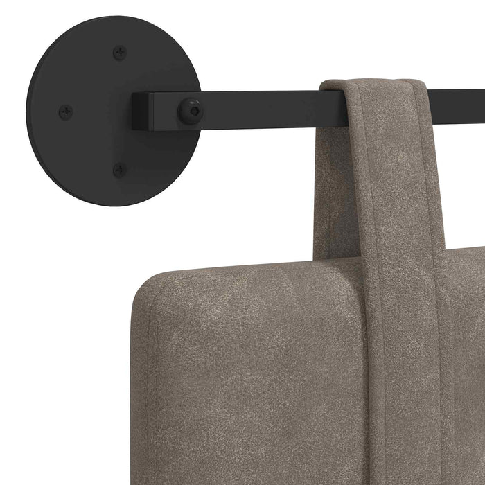 Cap de pat suspendat Pe perete Gri 170 x 55 x 5 cm PU antic - WALTI WALTI