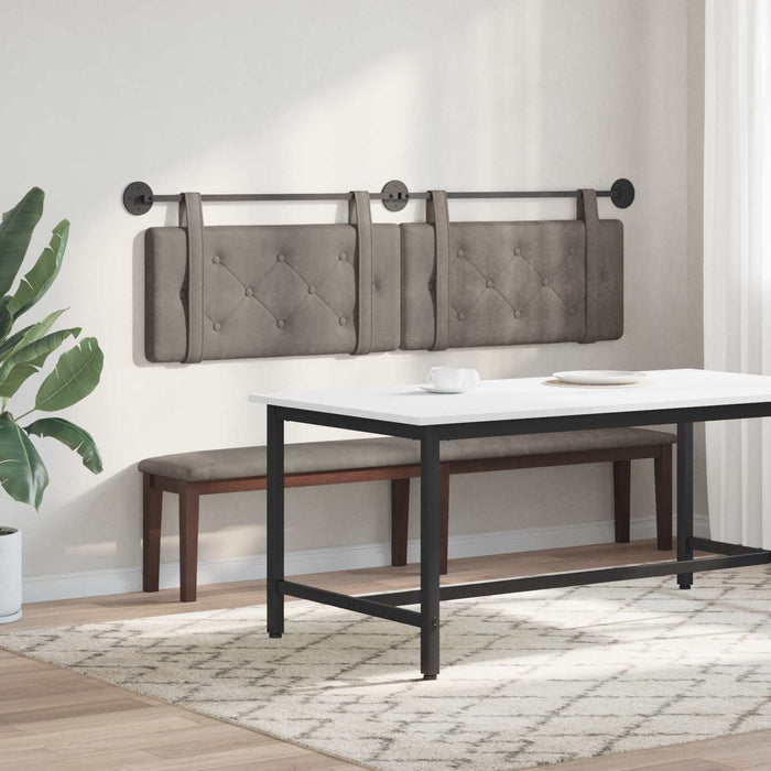 Cap de pat suspendat Pe perete Gri 170 x 55 x 5 cm PU antic - WALTI WALTI