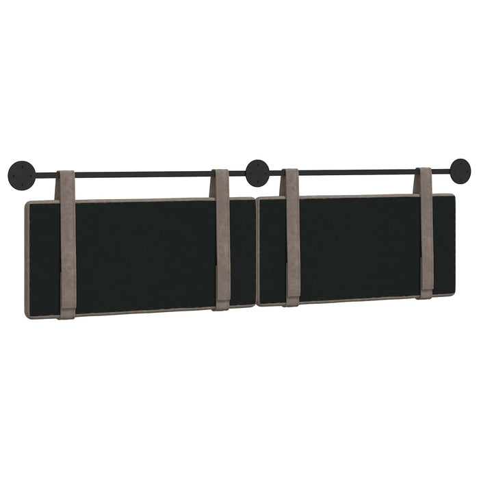 Cap de pat suspendat Pe perete Gri 170 x 55 x 5 cm PU antic - WALTI WALTI