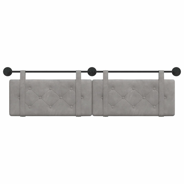 Cap de pat suspendat Gri deschis 190 x 55 x 7 cm Catifea - WALTI WALTI