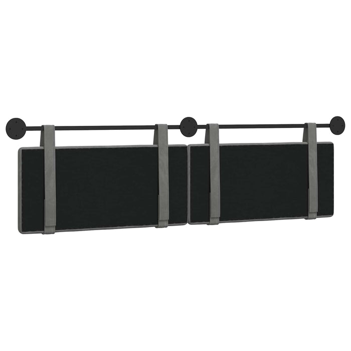 Cap de pat suspendat Gri închis 190 x 55 x 5 cm Catifea - WALTI WALTI