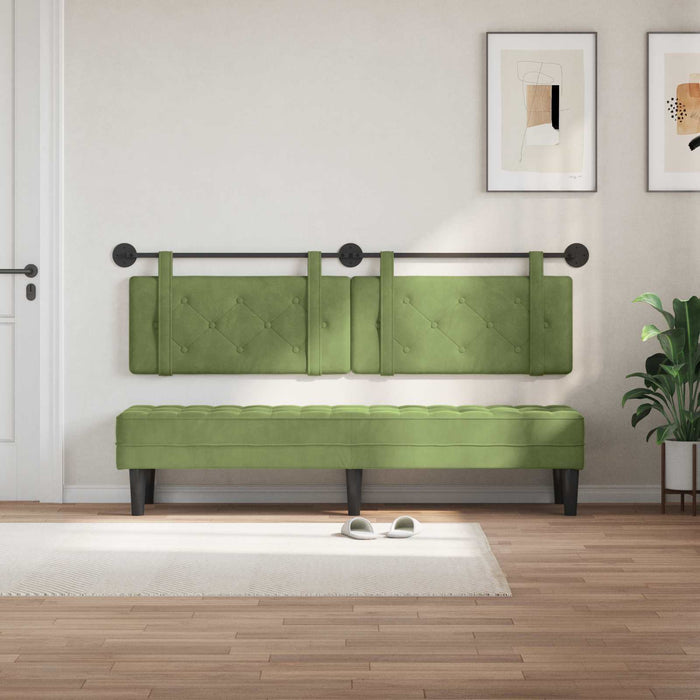 Cap de pat suspendat Verde deschis 190 x 55 x 5 cm Catifea - WALTI WALTI
