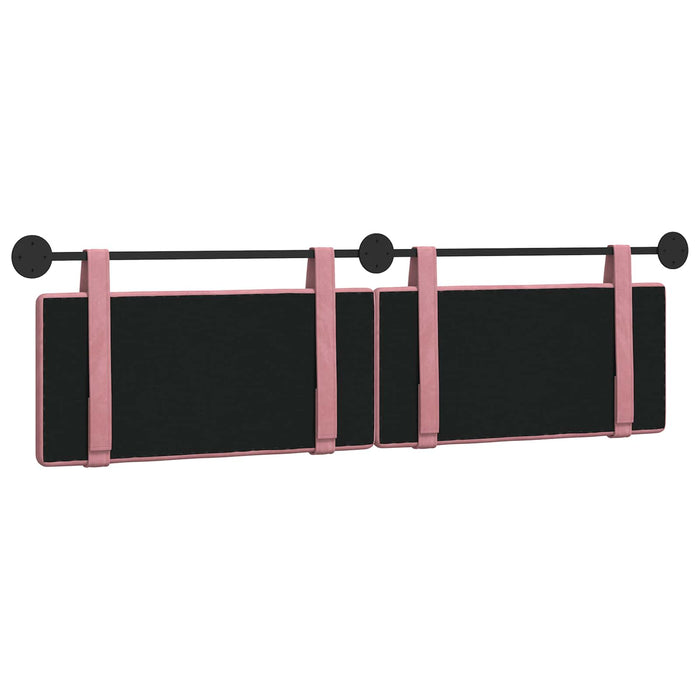 Cap de pat suspendat Pe perete Roz 190 x 55 x 5 cm Catifea - WALTI WALTI