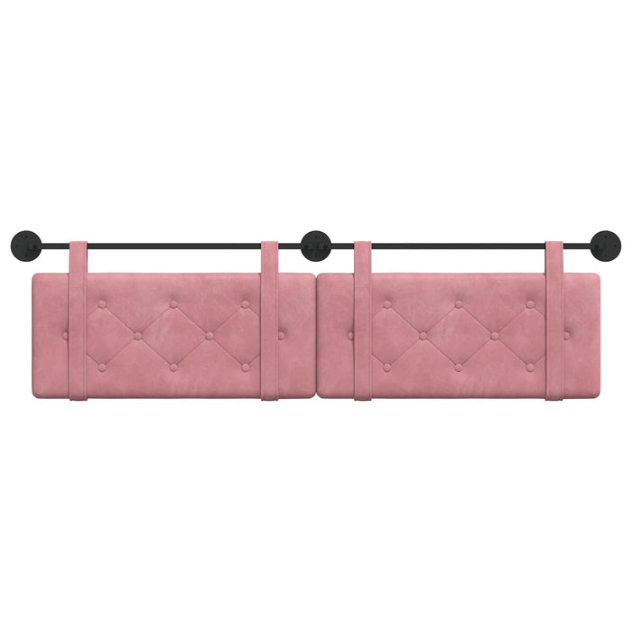 Cap de pat suspendat Pe perete Roz 190 x 55 x 5 cm Catifea - WALTI WALTI