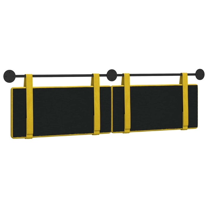 Cap de pat suspendat Pe perete Galben 190 x 55 x 5 cm Catifea - WALTI WALTI