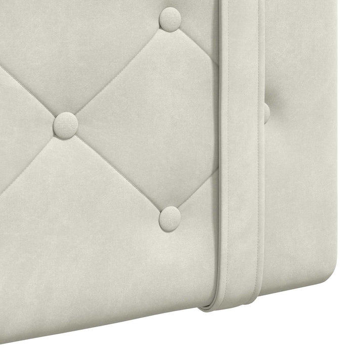 Cap de pat suspendat Pe perete Crem 190 x 55 x 5 cm Catifea - WALTI WALTI