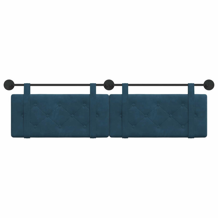 Cap de pat suspendat Pe perete albastru 190 x 55 x 5 cm Catifea - WALTI WALTI