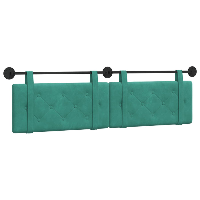 Cap de pat suspendat Pe perete Turcoaz 190 x 55 x 5 cm Catifea - WALTI WALTI