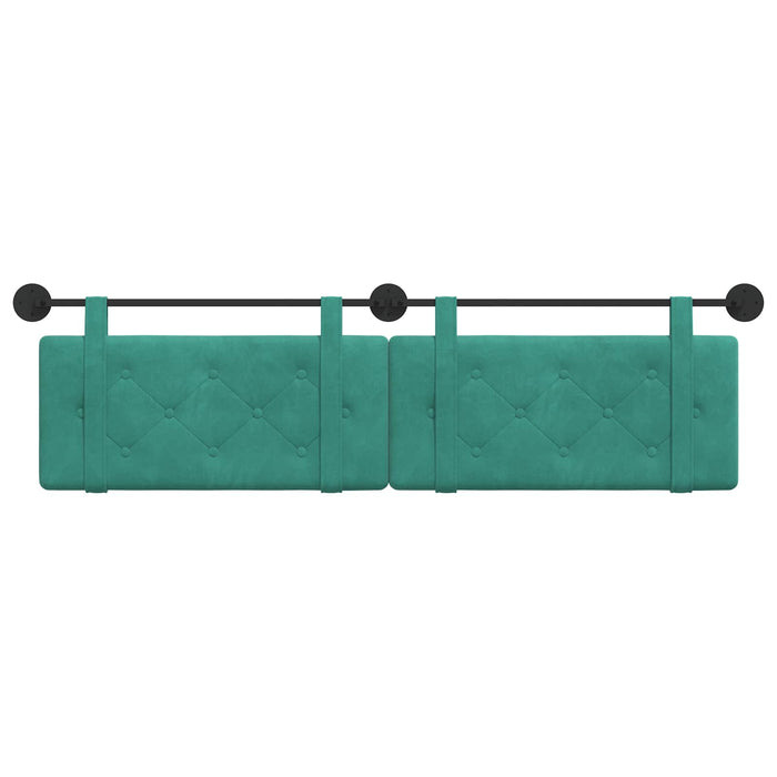 Cap de pat suspendat Pe perete Turcoaz 190 x 55 x 5 cm Catifea - WALTI WALTI