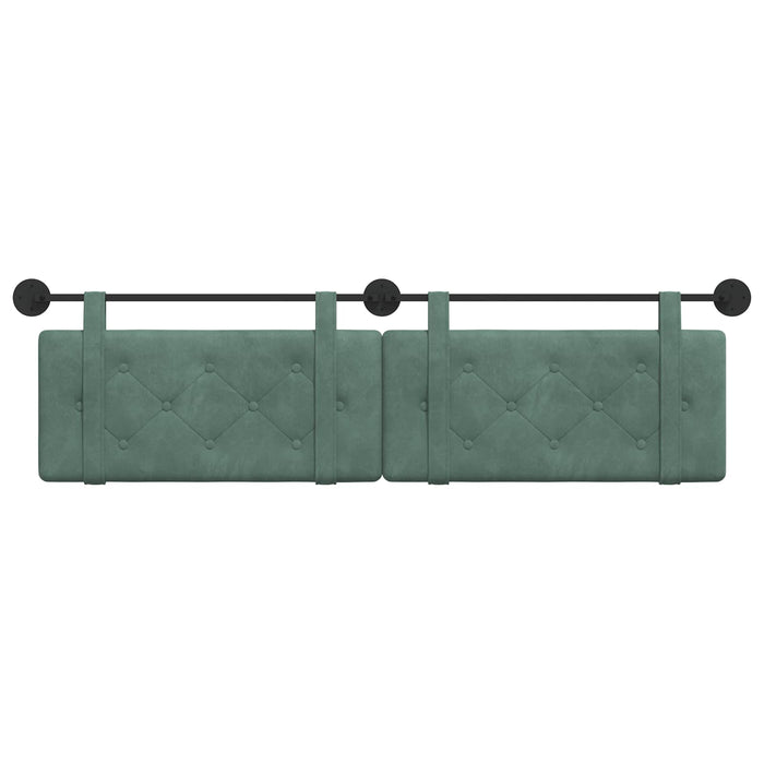 Cap de pat suspendat Verde Mării 190 x 55 x 5 cm Catifea - WALTI WALTI