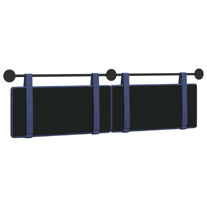 Cap de pat suspendat Albastru Poliție 190 x 55 x 5 cm Catifea - WALTI WALTI