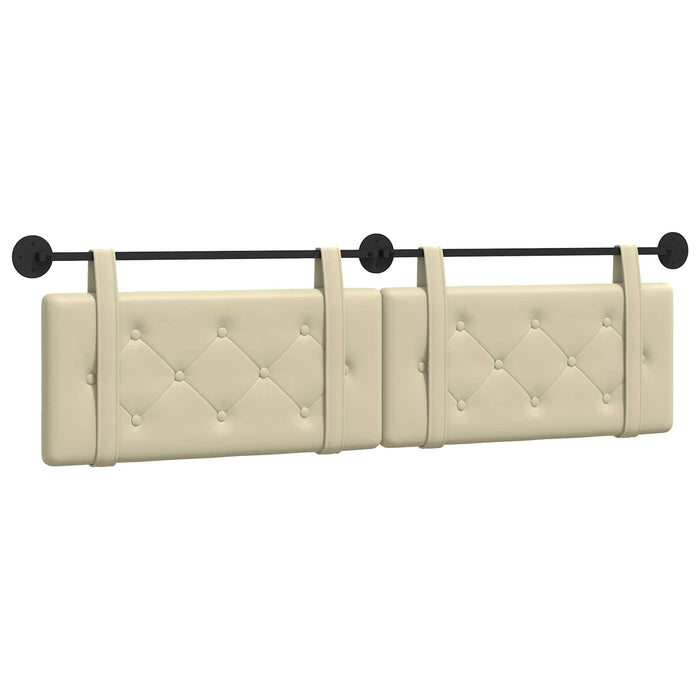 Cap de pat suspendat Crem 190 x 55 x 5 cm Piele artificială - WALTI WALTI