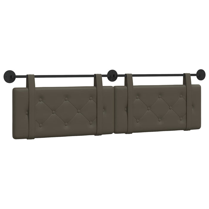 Cap de pat suspendat Gri 190 x 55 x 5 cm Piele artificială - WALTI WALTI