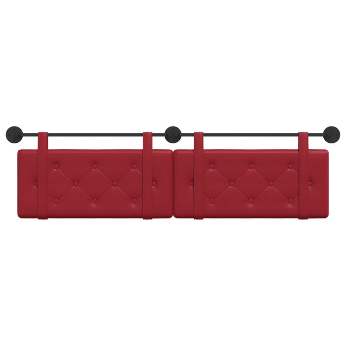 Cap de pat suspendat Roșu Vin 190 x 55 x 5 cm Piele artificială - WALTI WALTI