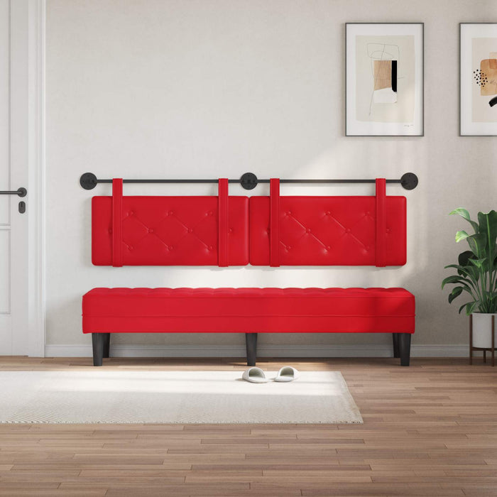 Cap de pat suspendat Roșu 190 x 55 x 5 cm Piele artificială - WALTI WALTI