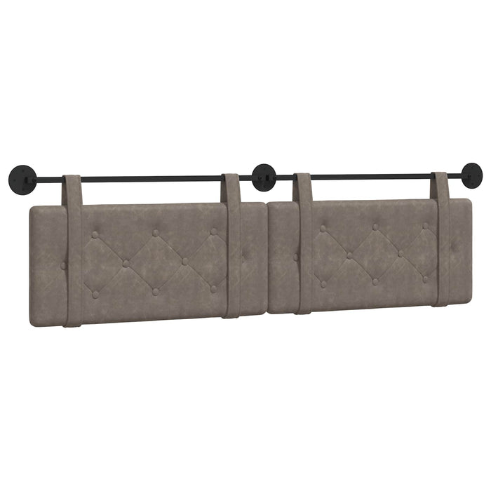 Cap de pat suspendat Pe perete Gri 190 x 55 x 5 cm PU antic - WALTI WALTI