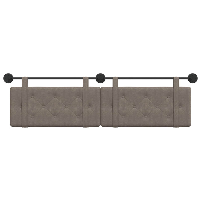 Cap de pat suspendat Pe perete Gri 190 x 55 x 5 cm PU antic - WALTI WALTI
