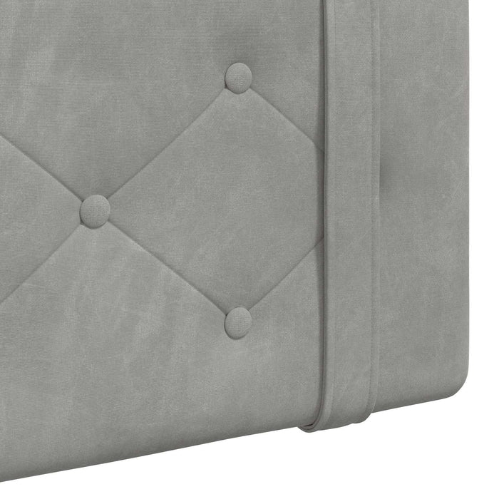Cap de pat suspendat Gri deschis 210 x 55 x 5 cm Catifea - WALTI WALTI