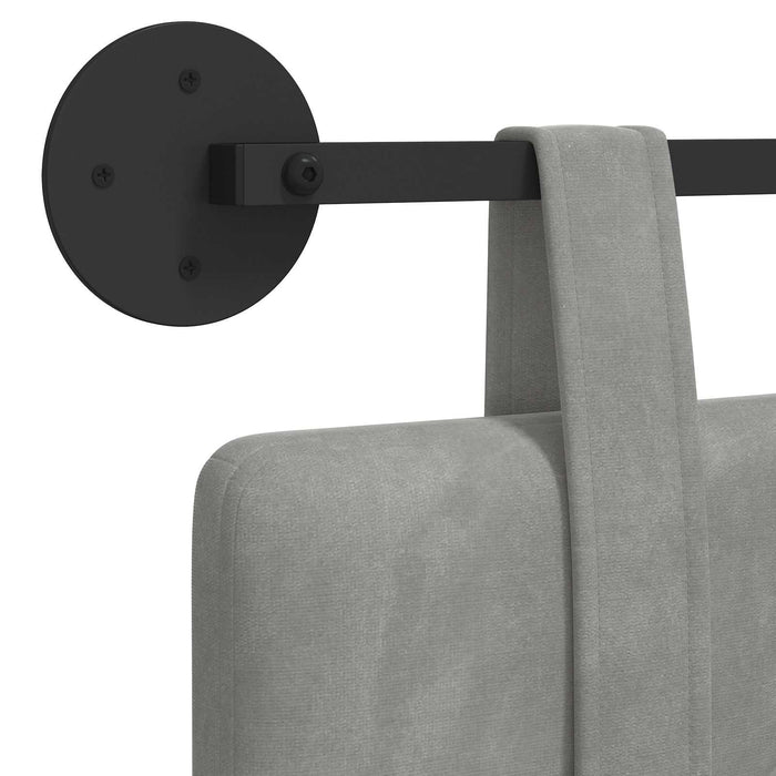 Cap de pat suspendat Gri deschis 210 x 55 x 5 cm Catifea - WALTI WALTI